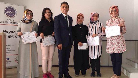 İlçe Milli Eğitim Müdürümüz Şener DOĞAN,  Halk Eğitim Merkezi hasta bakımı kursu sertifika törenine katıldı.