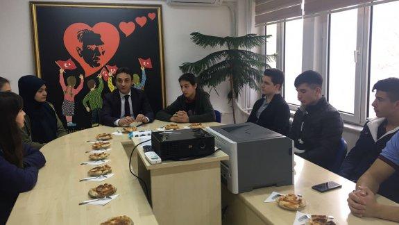 İlçe Milli Eğitim Müdürümüz Şener DOĞAN Lise Öğrenci Meclisi Başkanlarıyla Buluştu.